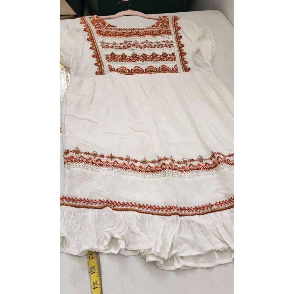Free People Mini Dress Sunrise Wanderer Boho Tribal Pattern w/ Pockets Small - Picture 8 of 13